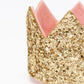 Hárspenna | Mini Gold Glitter Crown